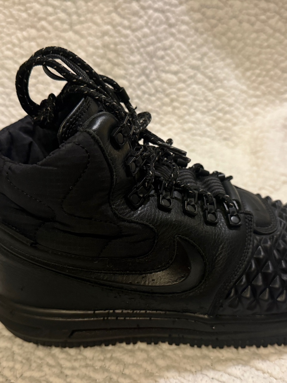 Nike Lunar Force 1 Men's SIZE:
10 Sneakers Duckboot Black
Waterproof AF1 Boots - Picture 9 of 15